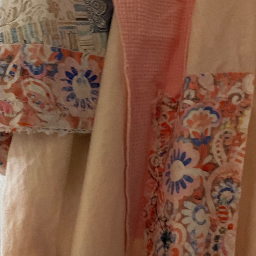 Bohemian Patchwork Button-Up Blouse NWT - image 13